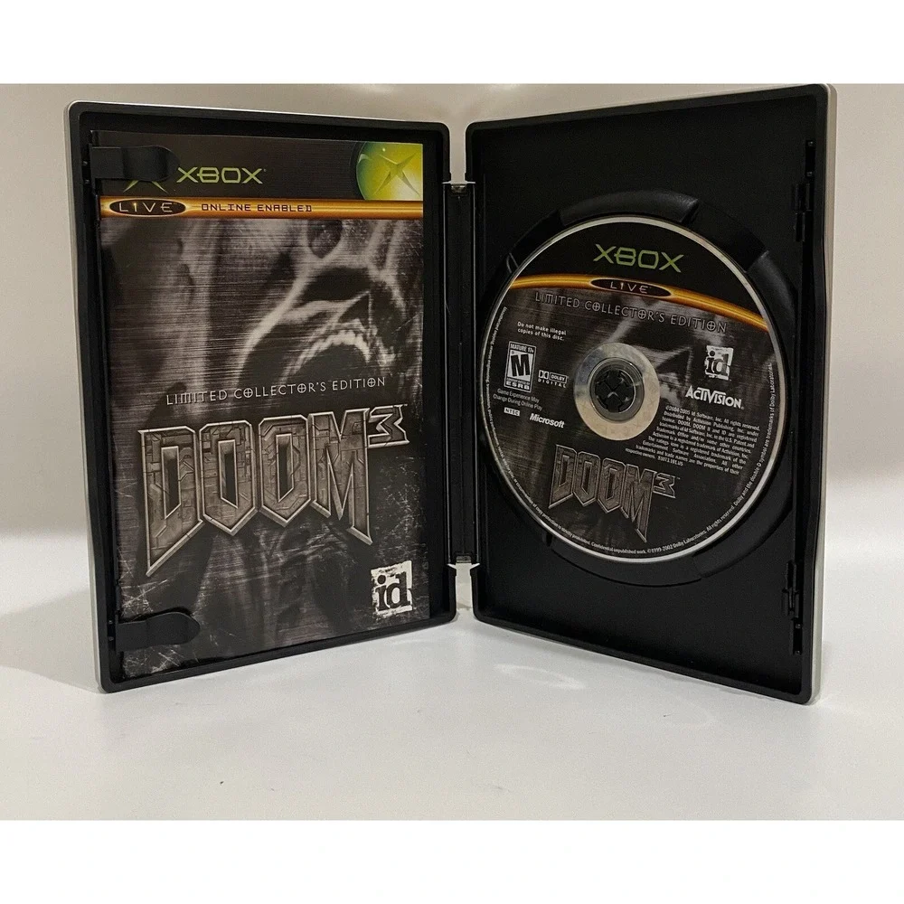 Doom 3: Limited Collector's Edition Steelbook Microsoft Xbox, 2005 Used Complete